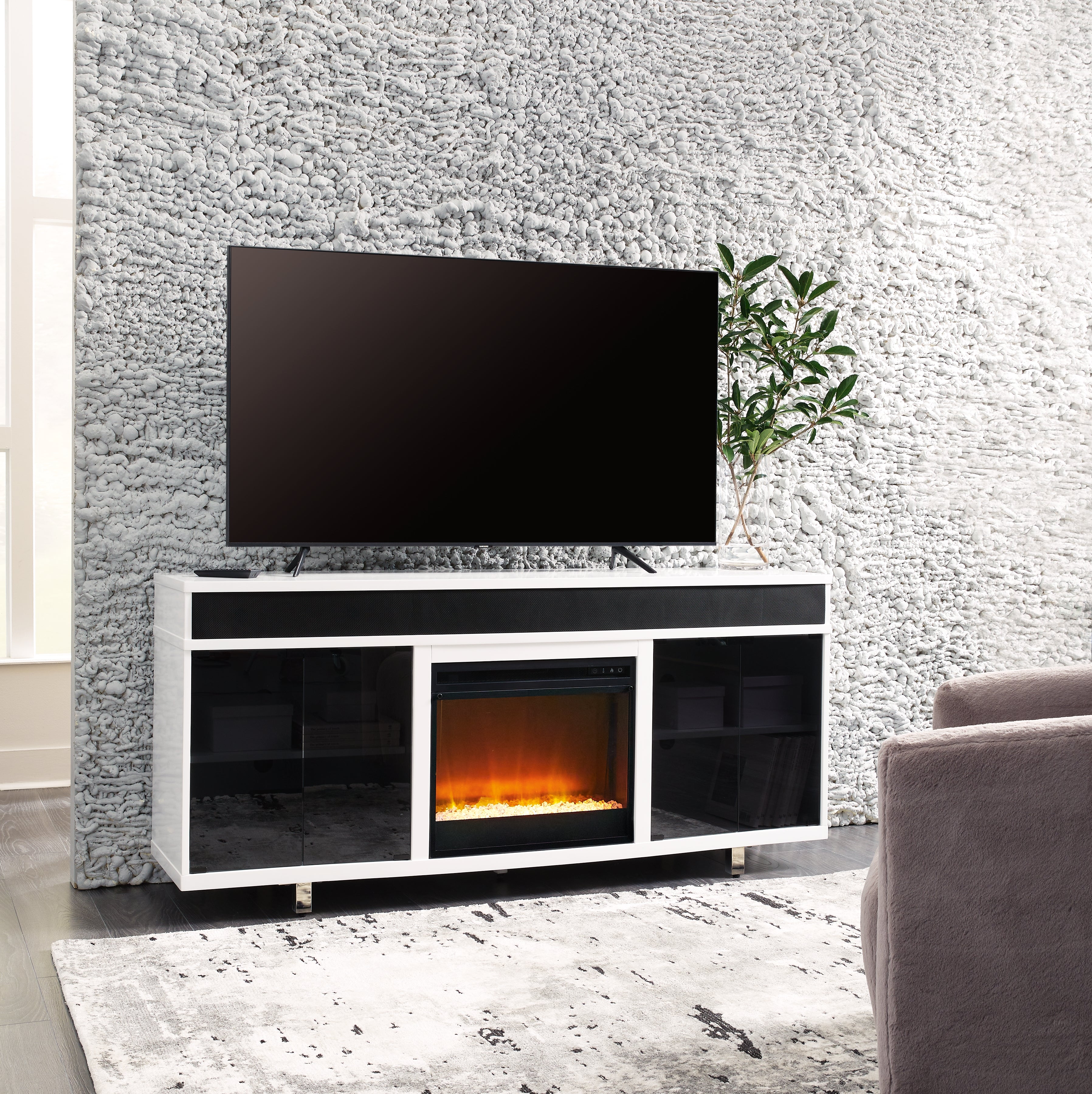 J&M Furniture - Ashley Furniture - Gardoni 72" TV Stand with Electric Fireplace - 72" TV Stand with Electric Fireplace - W756W1
