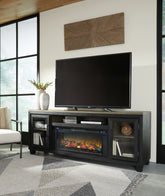 J&M Furniture - Ashley Furniture - Foyland 83" TV Stand with Electric Fireplace - 83" TV Stand with Electric Fireplace - W989W1