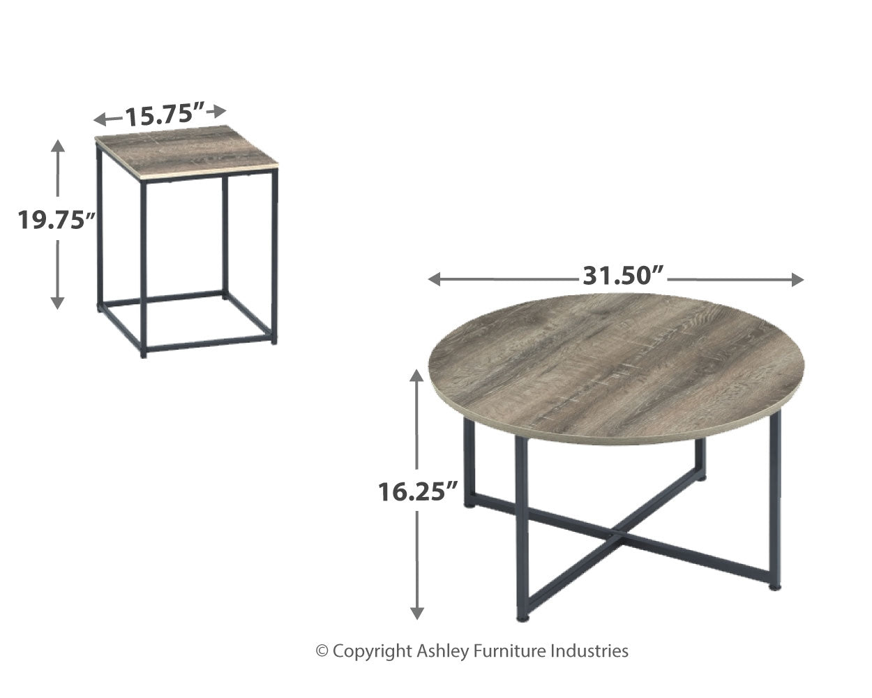 Wadeworth Table (Set of 3) Ashley Furniture