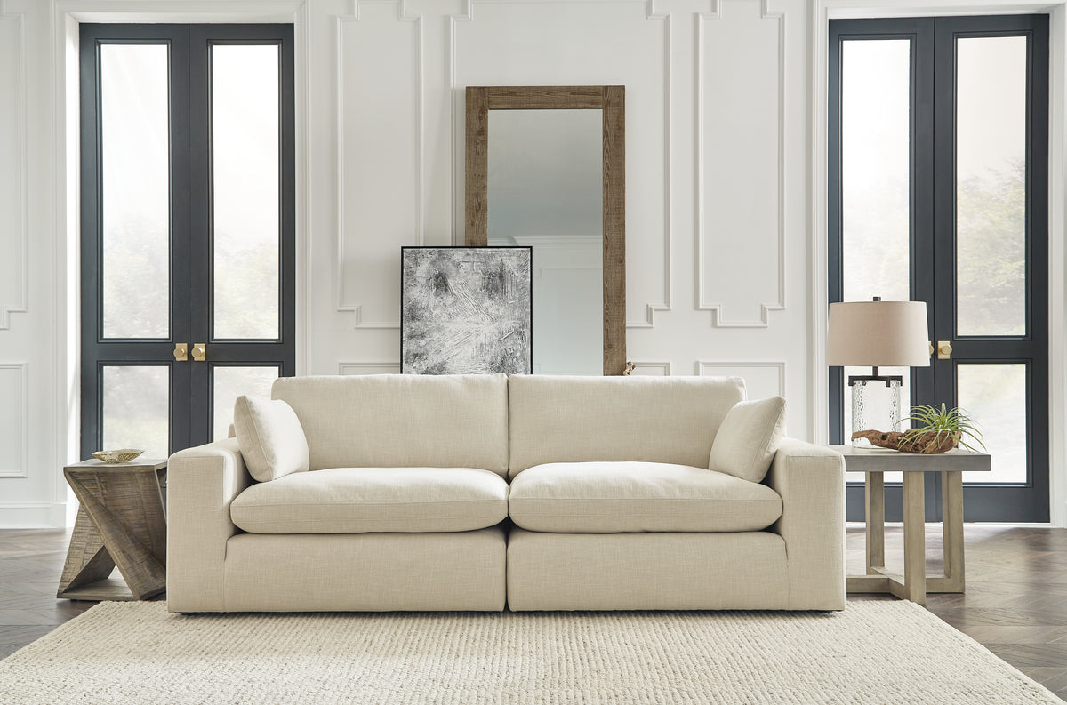 J&M Furniture - Ashley Furniture - Elyza 2-Piece Sectional Loveseat - RAF 2-Piece Sectional Loveseat / Linen - 10006S1