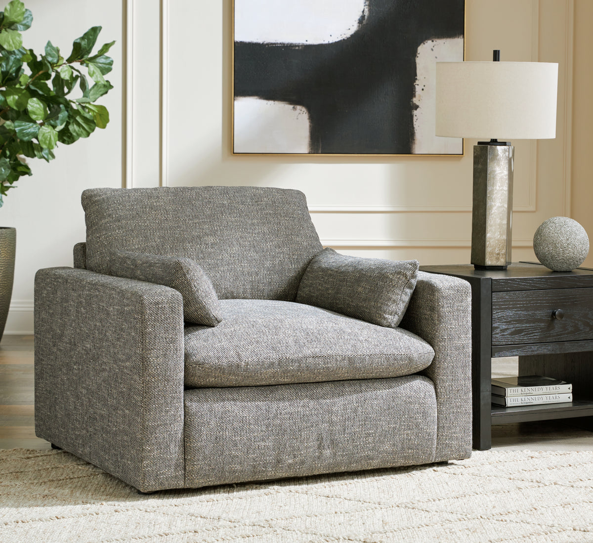 J&M Furniture - Ashley Furniture - Dramatic Oversized Chair - Chair and a Half / Granite - 1170223