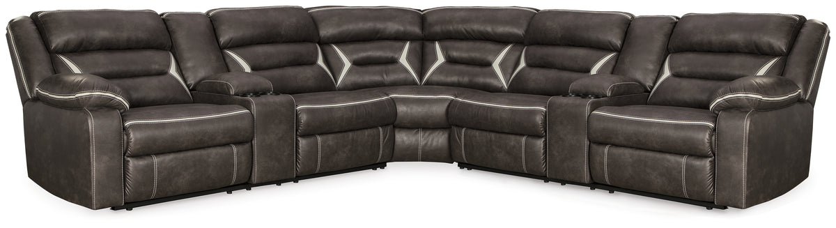 J&M Furniture - Ashley Furniture - Kincord 3-Piece Power Reclining Sectional - 3-Piece Power Reclining Sectional - 13104S5