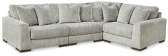 J&M Furniture - Ashley Furniture - Regent Park 4-Piece Sectional - RAF 4-Piece Sectional / Pewter - 14404S2