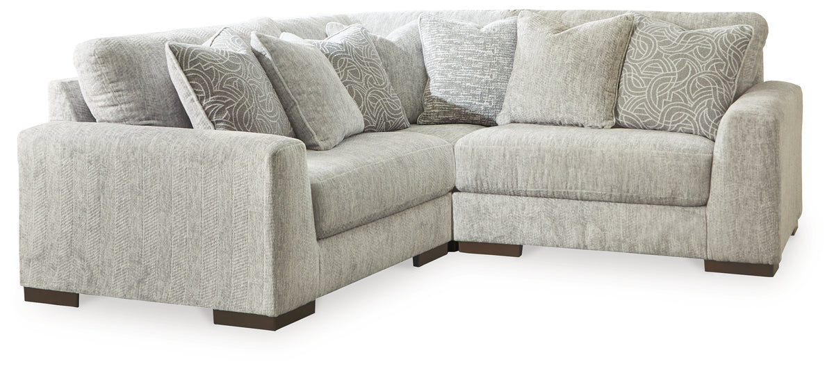J&M Furniture - Ashley Furniture - Regent Park 3-Piece Sectional - RAF 3-Piece Sectional / Pewter - 14404S1