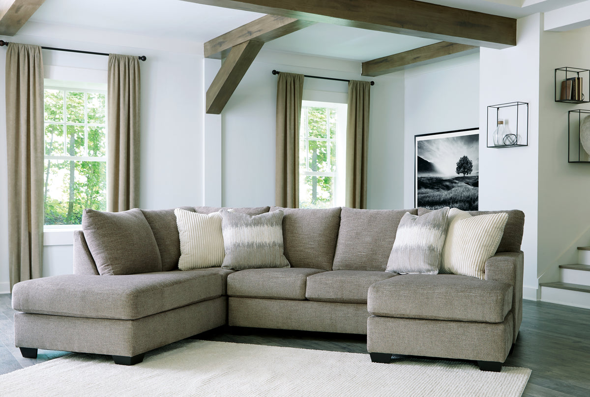 J&M Furniture - Ashley Furniture - Creswell 2-Piece Sectional with Chaise - LAF 2-Piece Sectional with Chaise / Stone - 15305S1