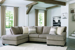 J&M Furniture - Ashley Furniture - Creswell 2-Piece Sectional with Chaise - LAF 2-Piece Sectional with Chaise / Stone - 15305S1