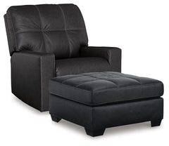 J&M Furniture - Ashley Furniture - Barlin Mills Recliner and Oversized Accent Ottoman - Recliner and Oversized Accent Ottoman - 17004U4