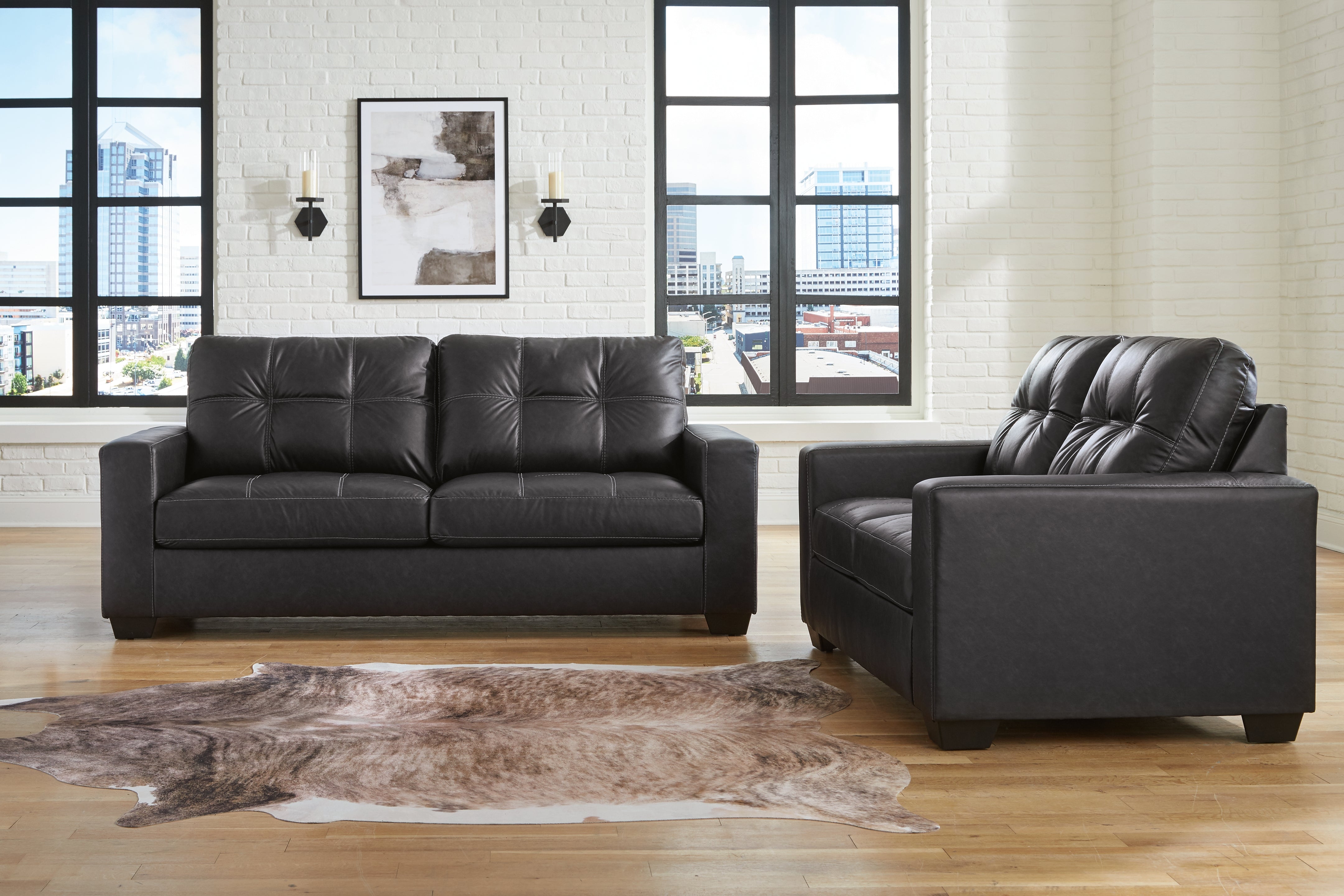 J&M Furniture - Ashley Furniture - Barlin Mills Sofa and Loveseat - Sofa and Loveseat / Carbon - 17004U1