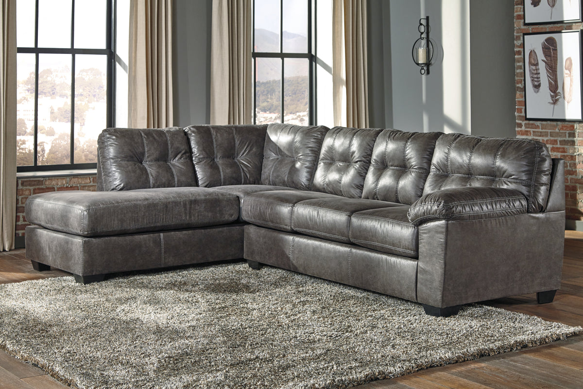 J&M Furniture - Ashley Furniture - Fallston 2-Piece Sectional with Chaise - RAF 2-Piece Sectional with Chaise / Slate - 17221S1
