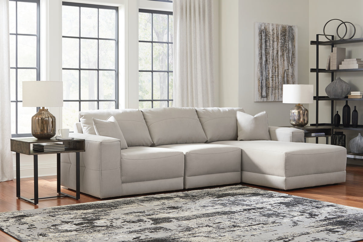 J&M Furniture - Ashley Furniture - Next-Gen Gaucho 3-Piece Sectional Sofa with Chaise - RAF 3-Piece Sectional Sofa with Chaise / Gray - 18304S2