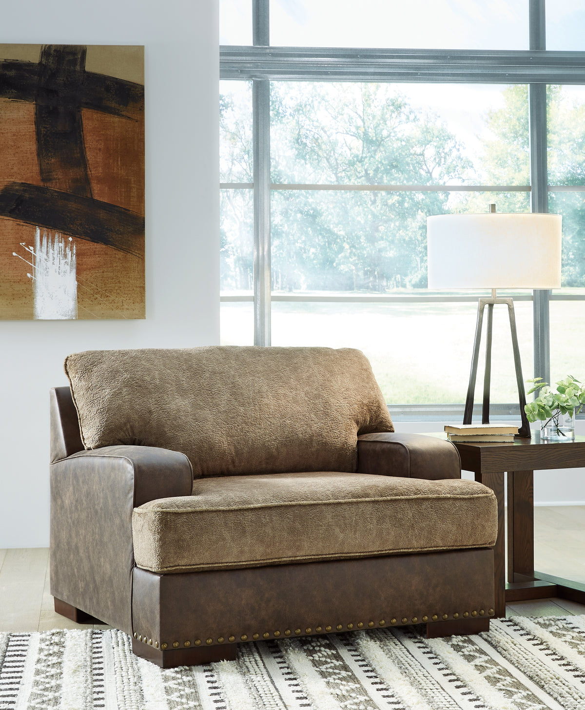 J&M Furniture - Ashley Furniture - Alesbury Oversized Chair - Chair and a Half / Chocolate - 1870423