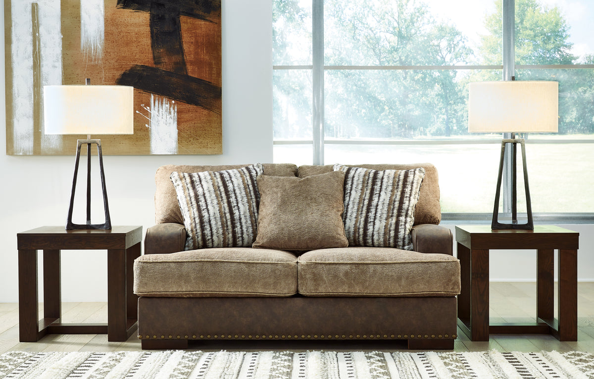J&M Furniture - Ashley Furniture - Alesbury Loveseat - Loveseat / Chocolate - 1870435