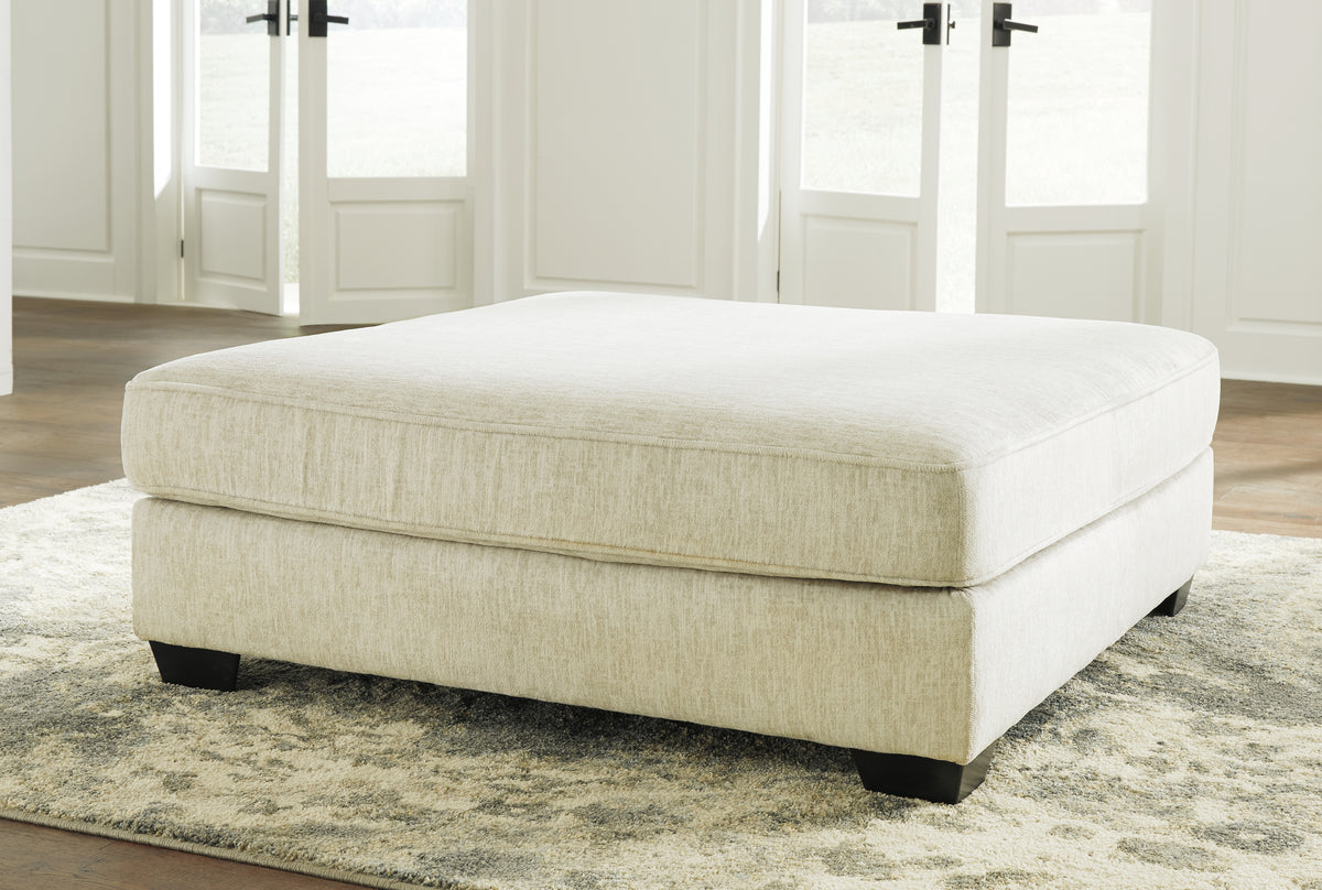 J&M Furniture - Ashley Furniture - Rawcliffe Oversized Accent Ottoman - Oversized Accent Ottoman / Parchment - 1960408