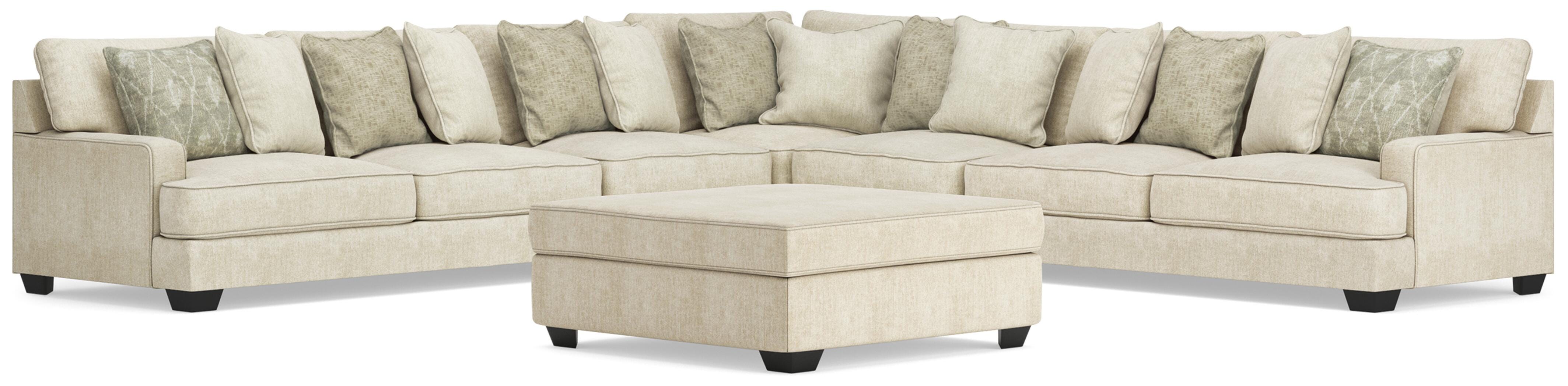 J&M Furniture - Ashley Furniture - Rawcliffe 5-Piece Sectional and Oversized Ottoman - 5-Piece Sectional and Oversized Ottoman - 19604U4