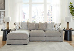 J&M Furniture - Ashley Furniture - Aslan Court 3-Piece Sofa Sectional with Chaise - RAF 3-Piece Sofa Sectional with Chaise / Pebble - 20305S3