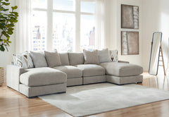 J&M Furniture - Ashley Furniture - Aslan Court 4-Piece Sofa Pit Sectional - RAF 4-Piece Sofa Pit Sectional / Pebble - 20305S5
