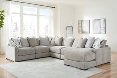 J&M Furniture - Ashley Furniture - Aslan Court 6-Piece Sectional with Chaise - RAF 6-Piece Sectional with Chaise / Flax - 20305S8