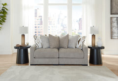J&M Furniture - Ashley Furniture - Aslan Court 2-Piece Loveseat Sectional - RAF 2-Piece Loveseat Sectional / Pebble - 20305S1