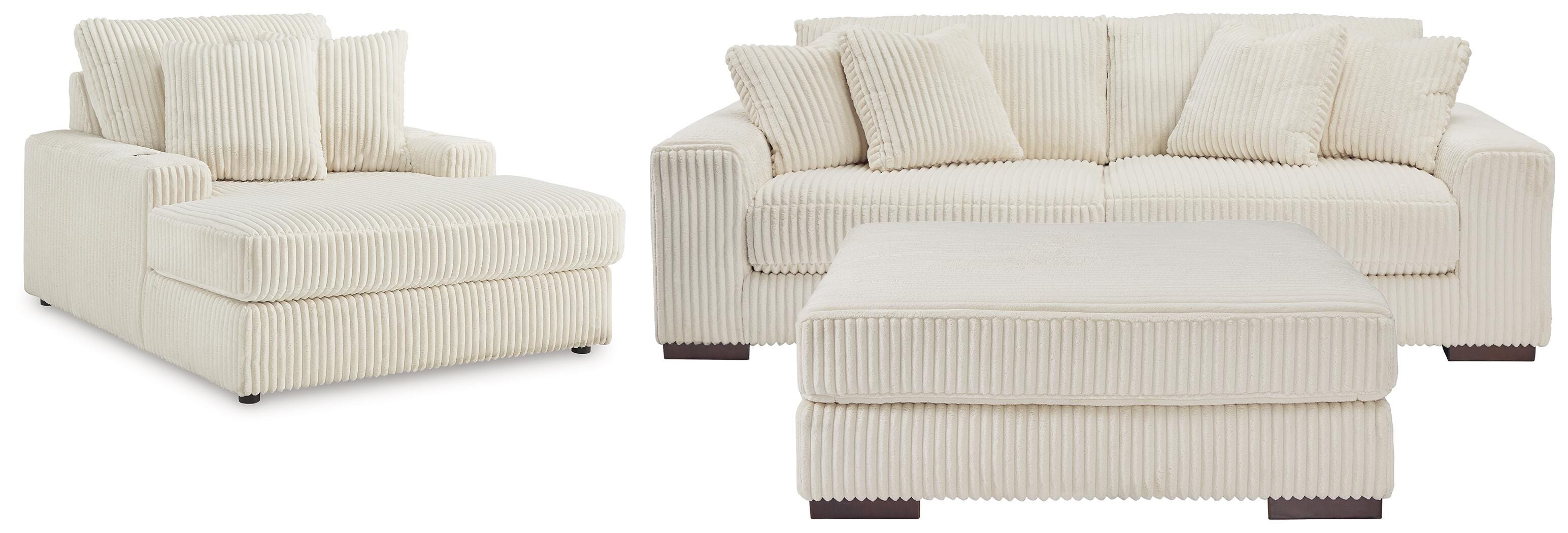 J&M Furniture - Ashley Furniture - Lindyn 2-Piece Sectional, Chaise and Oversized Ottoman - 2-Piece Sectional, Chaise and Oversized Ottoman - 21104U2