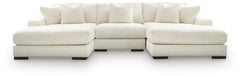 J&M Furniture - Ashley Furniture - Lindyn 3-Piece Sectional with Double Chaise - RAF 3-Piece Sectional with Double Chaise - 21104S18