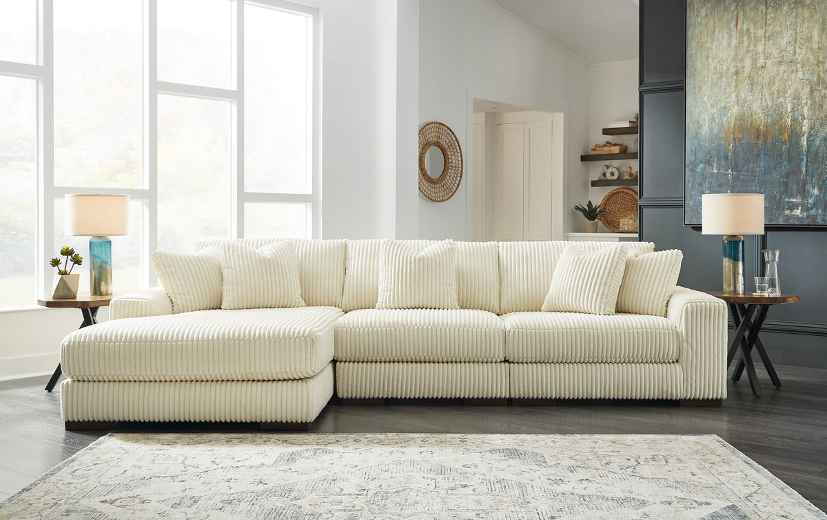 J&M Furniture - Ashley Furniture - Lindyn 3-Piece Sectional with Chaise - RAF 3-Piece Sectional with Chaise / Fog - 21105S10