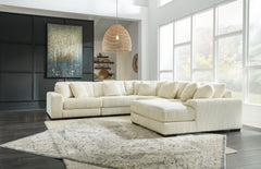 J&M Furniture - Ashley Furniture - Lindyn 5-Piece Sectional with Chaise - RAF 5-Piece Sectional with Chaise / Fog - 21105S6