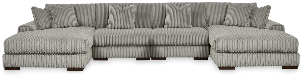 J&M Furniture - Ashley Furniture - Lindyn 4-Piece Sectional with Double Chaise - 4-Piece Sectional with Double Chaise - 21105S20