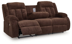 J&M Furniture - Ashley Furniture - Observation Power Reclining Sofa with Drop Down Table - REC PWR Sofa w/Drop Down Table / Chocolate - PC2140699