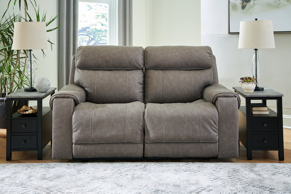 J&M Furniture - Ashley Furniture - Starbot 2-Piece Power Reclining Sectional Loveseat - 2-Piece Power Reclining Sectional Loveseat / Fossil - 23501S1