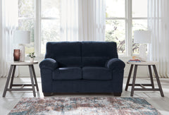 J&M Furniture - Ashley Furniture - SimpleJoy Loveseat - Loveseat / Navy - 2420535