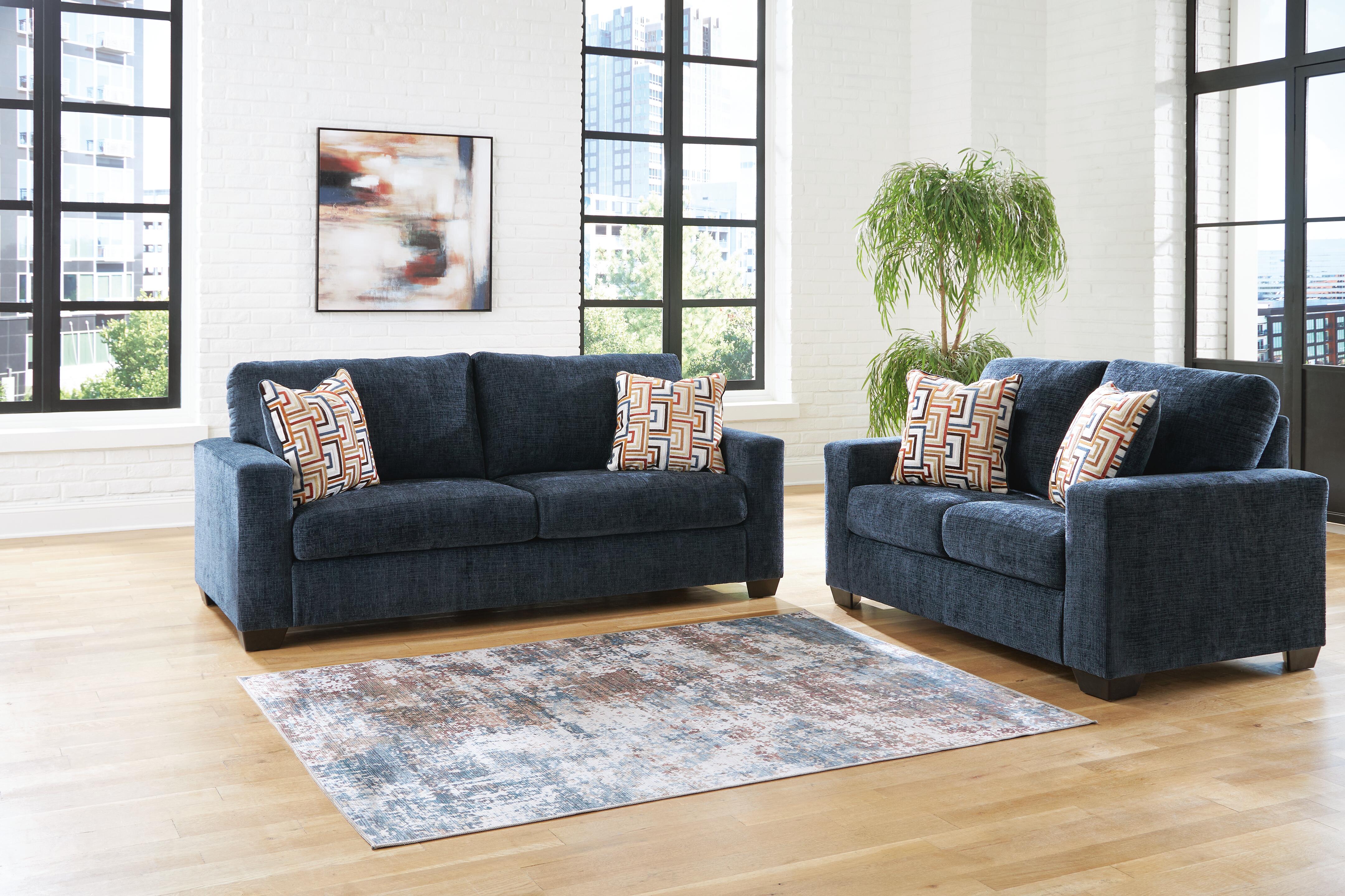 J&M Furniture - Ashley Furniture - Aviemore Sofa and Loveseat - Sofa and Loveseat / Ink - 24303U2