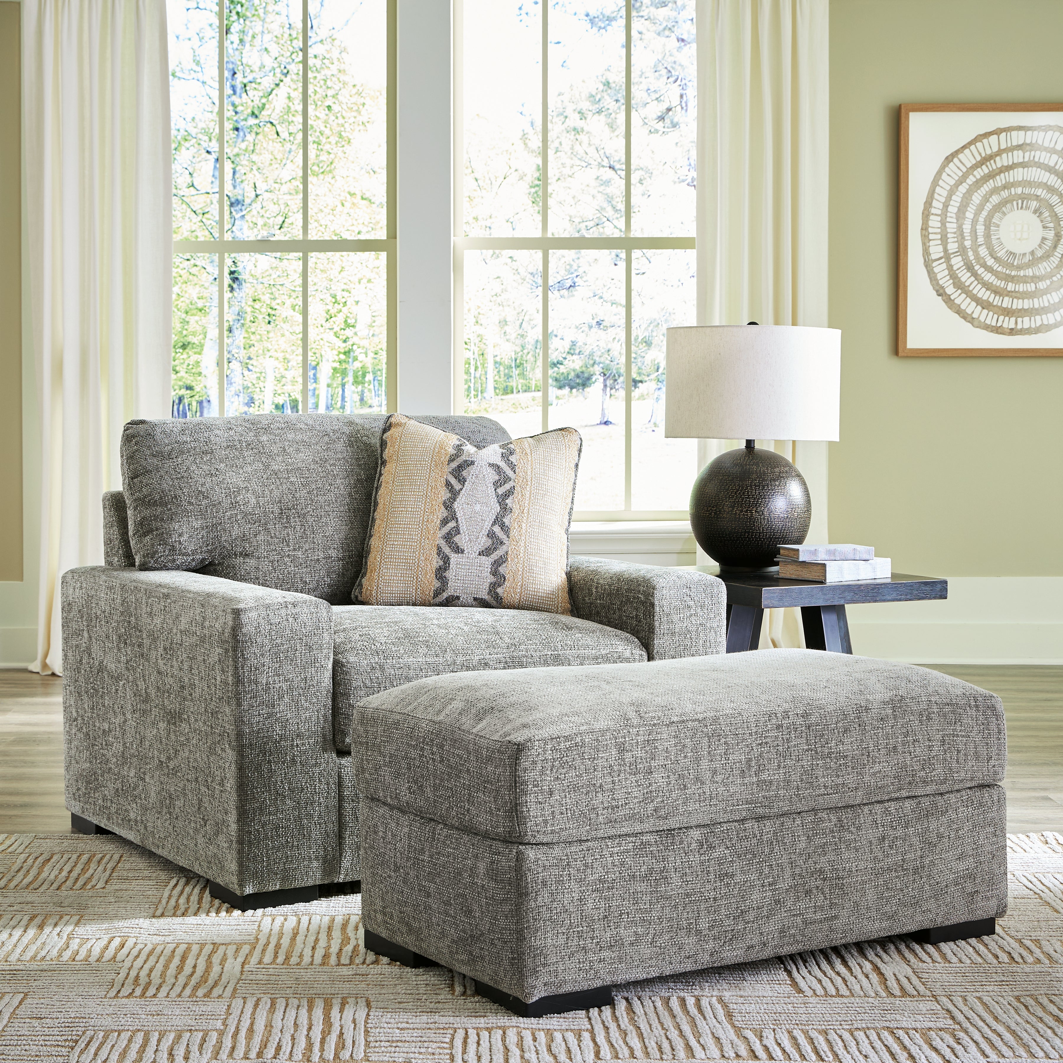 J&M Furniture - Ashley Furniture - Dunmor Oversized Chair and Ottoman - Oversized Chair and Ottoman - 24904U2