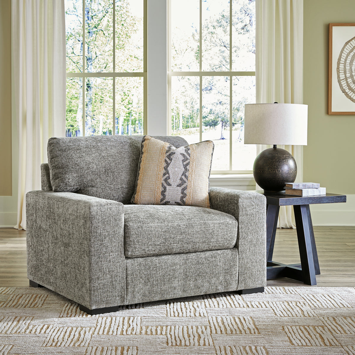 J&M Furniture - Ashley Furniture - Dunmor Oversized Chair - Chair and a Half / Graphite - 2490423