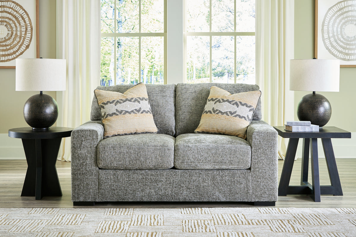 J&M Furniture - Ashley Furniture - Dunmor Loveseat - Loveseat / Graphite - 2490435