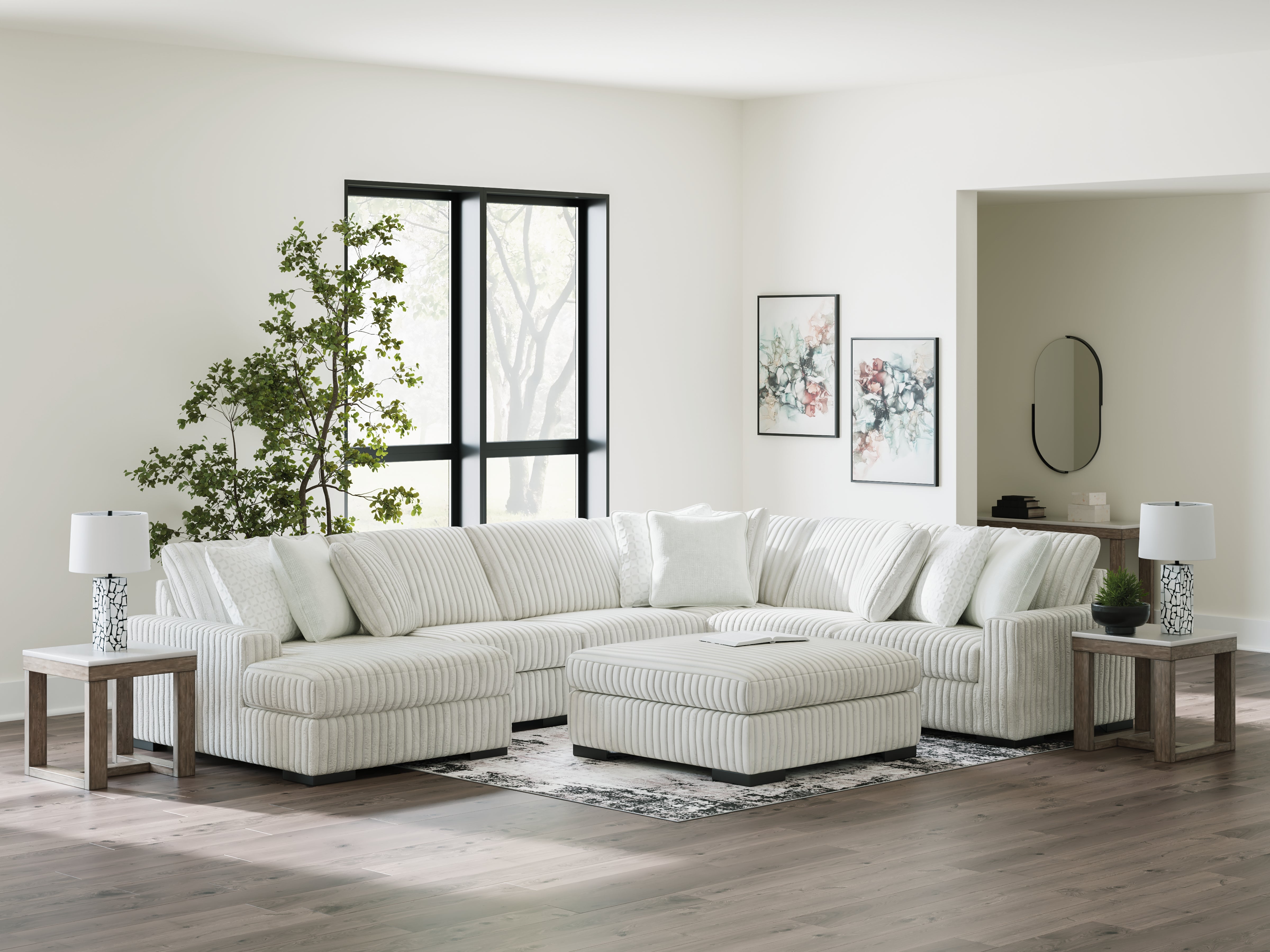 J&M Furniture - Ashley Furniture - Stupendous 5-Piece Sectional with Chaise - LAF 5-Piece Sectional with Chaise / Alloy - 25903S9