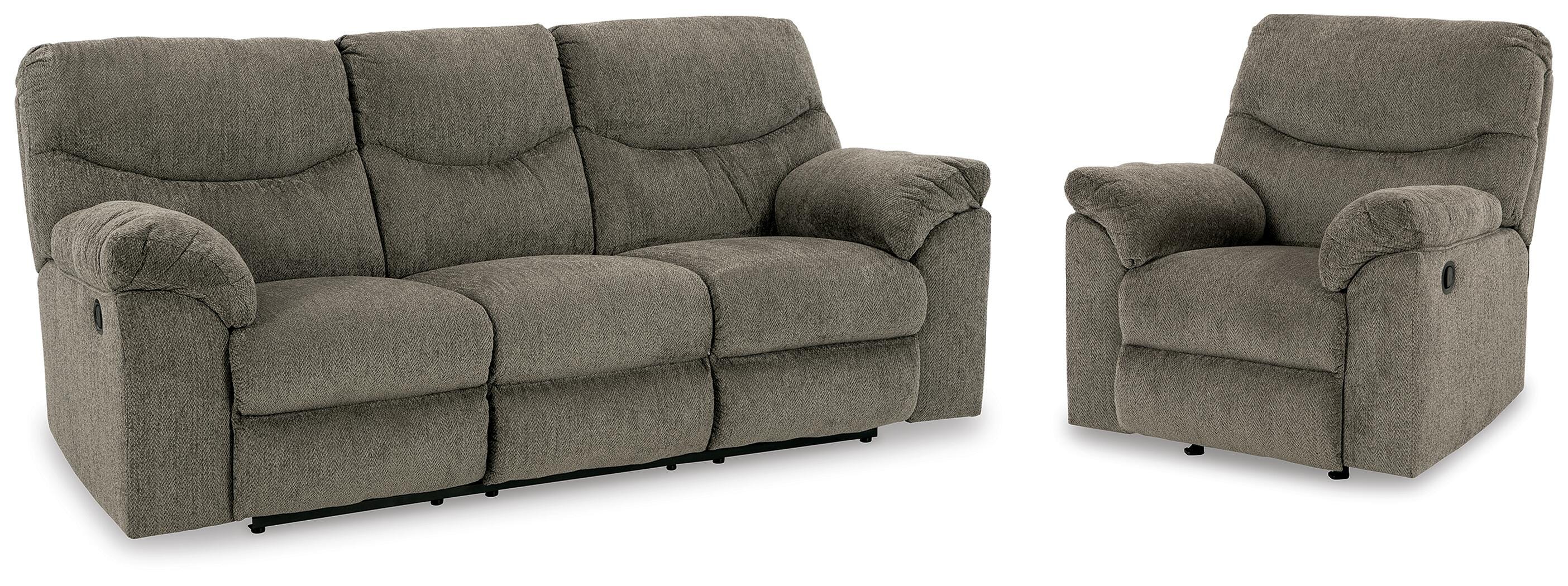 J&M Furniture - Ashley Furniture - Alphons Reclining Sofa and Recliner - Reclining Sofa and Recliner - 28201U3