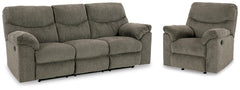 J&M Furniture - Ashley Furniture - Alphons Reclining Sofa and Recliner - Reclining Sofa and Recliner - 28201U3