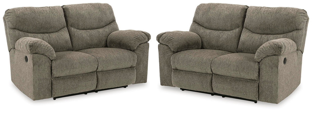J&M Furniture - Ashley Furniture - Alphons Set of 2 Reclining Loveseats - Set of 2 Reclining Loveseats - 28201U4