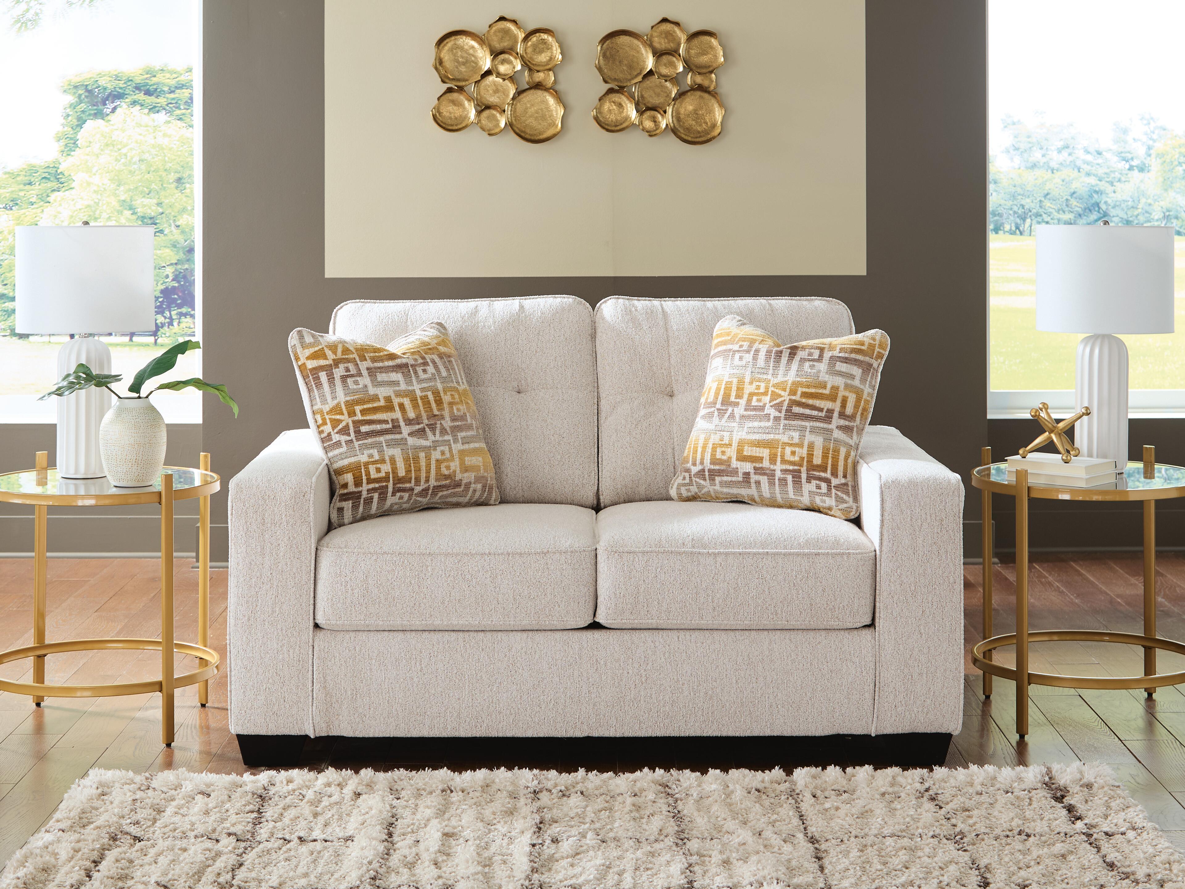 J&M Furniture - Ashley Furniture - Larimer Loveseat - Loveseat / Stone - PC2920335