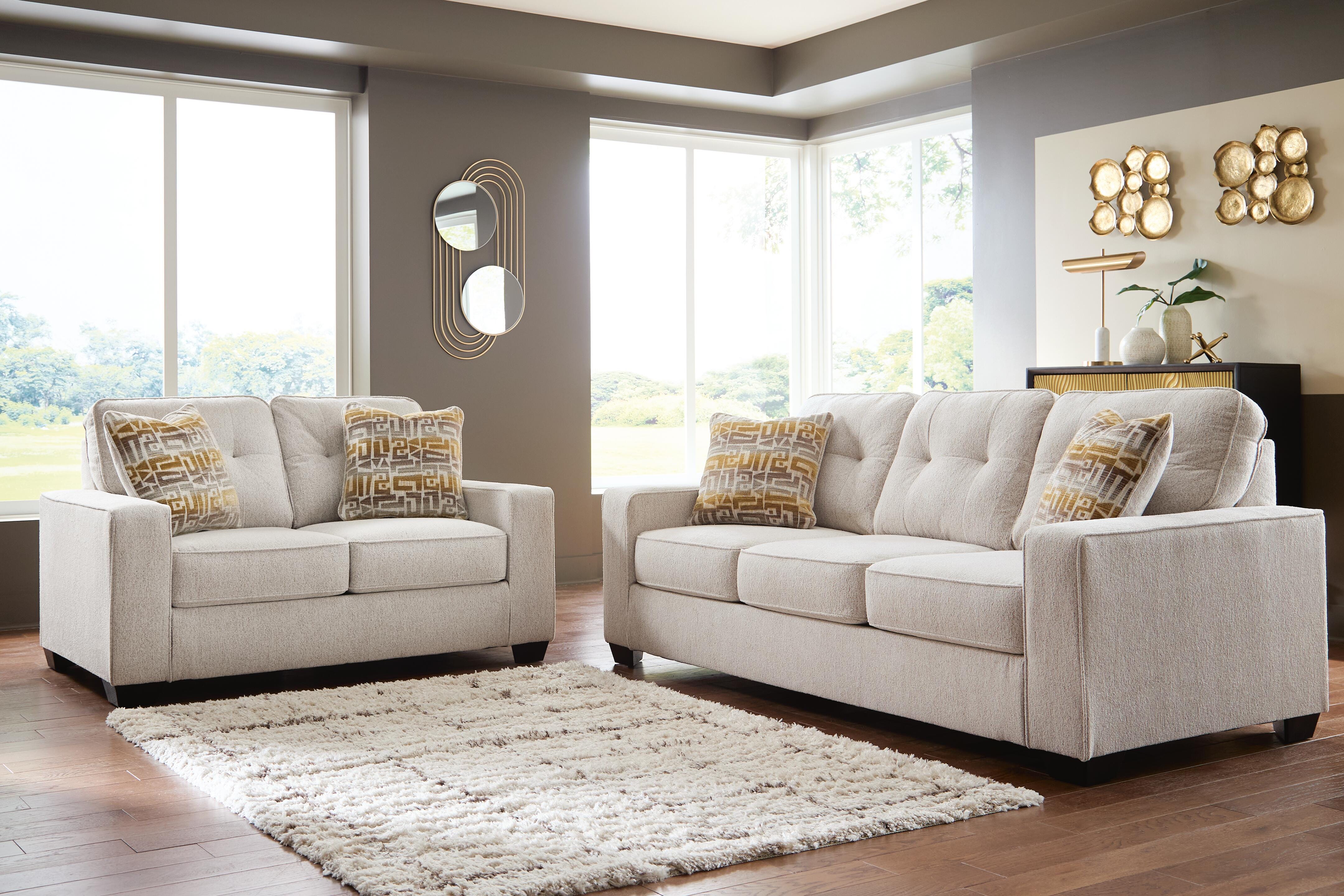 J&M Furniture - Ashley Furniture - Larimer Sofa and Loveseat - Sofa and Loveseat / Stone - PC29203U1