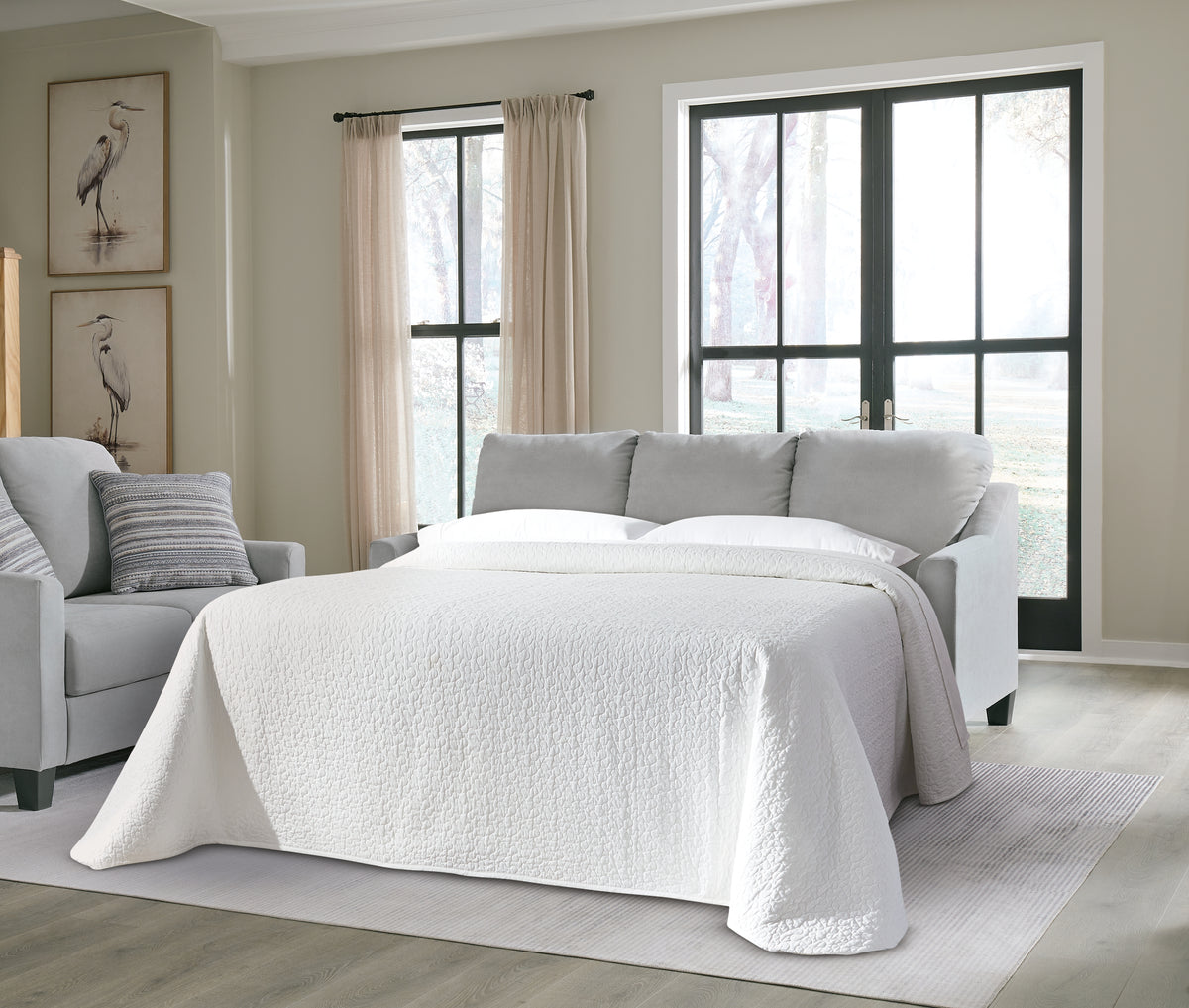 J&M Furniture - Ashley Furniture - Adlai Queen Sofa Sleeper - Queen Sofa Sleeper / Shadow - 3010339