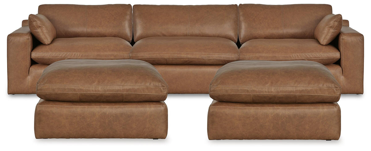 J&M Furniture - Ashley Furniture - Emilia 3-Piece Sectional and 2 Ottomans - 3-Piece Sectional and 2 Ottomans - 30901U2