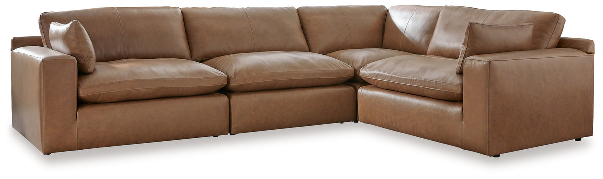 J&M Furniture - Ashley Furniture - Emilia 4-Piece Sectional - RAF 4-Piece Sectional / Caramel - 30901S3
