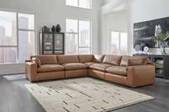 J&M Furniture - Ashley Furniture - Emilia 5-Piece Sectional - RAF 5-Piece Sectional / Caramel - 30901S4