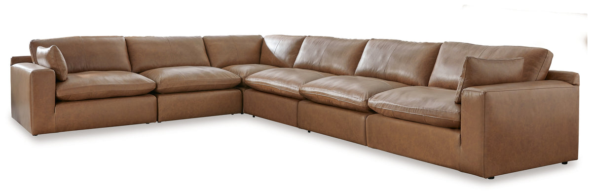 J&M Furniture - Ashley Furniture - Emilia 6-Piece Sectional - RAF 6-Piece Sectional / Caramel - 30901S5