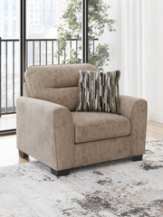 J&M Furniture - Ashley Furniture - Olten Oversized Chair - Chair and a Half / Mocha - 3130423
