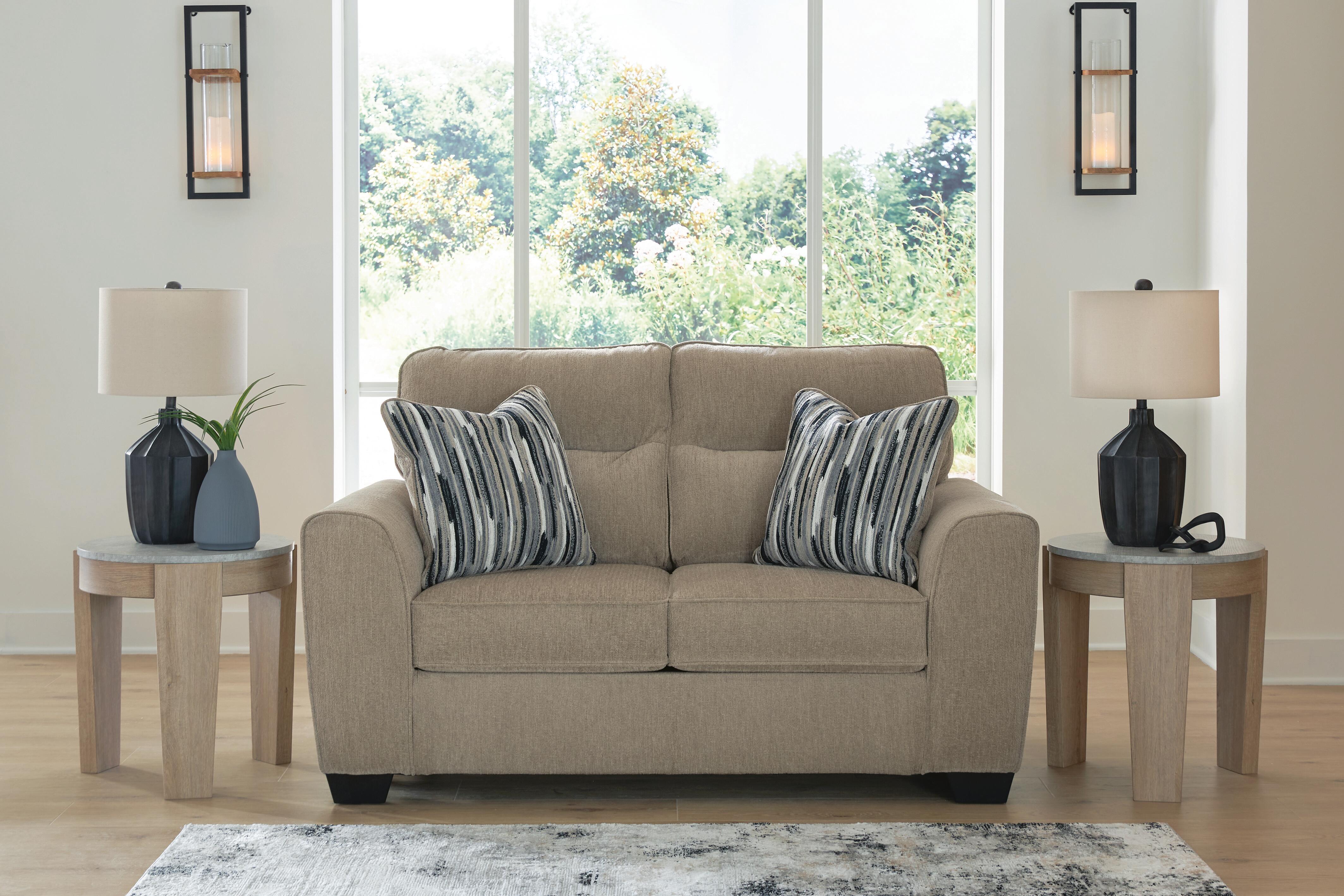 J&M Furniture - Ashley Furniture - Olten Loveseat - Loveseat / Mocha - 3130435