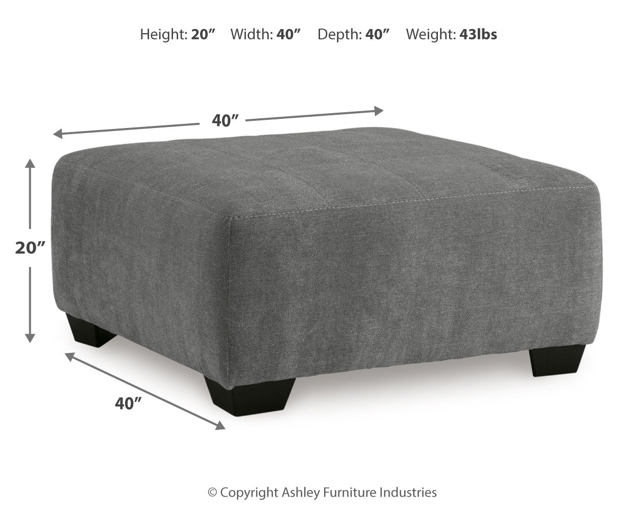 Birkdale Court Oversized Accent Ottoman