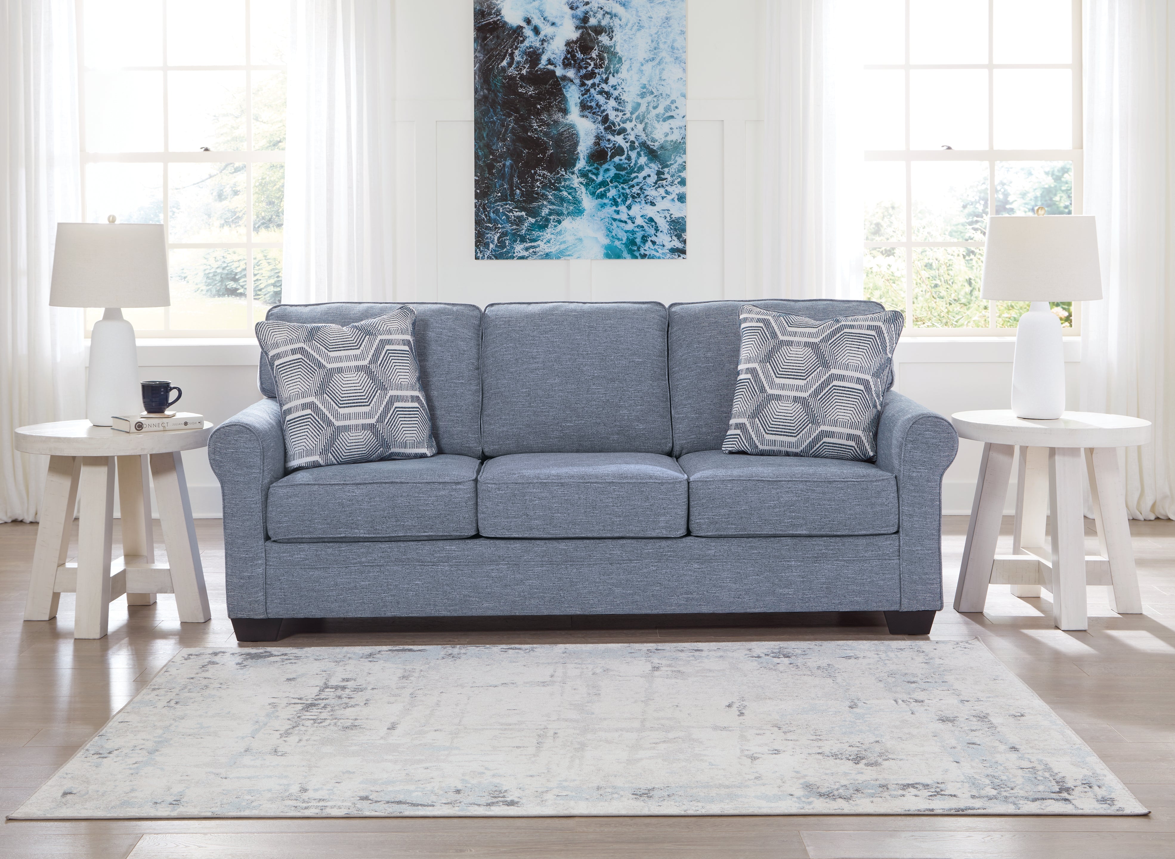 J&M Furniture - Ashley Furniture - Carissa Manor Sofa - Sofa / Denim - 3260438