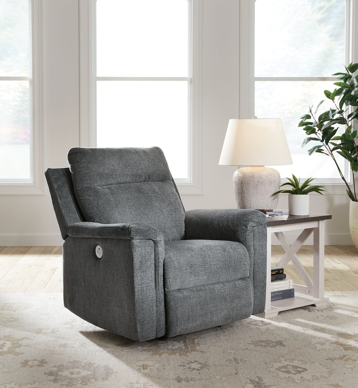 J&M Furniture - Ashley Furniture - Barnsana Power Recliner - Power Rocker Recliner / Gravel - 3320298